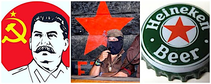 Stalin, Zapatistas and Heineken, all use the red star, but the meanings are different for each.