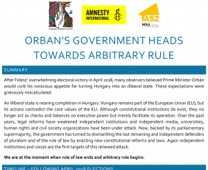 ORBAN’S GOVERNMENT HEADS TOWARDS ARBITRARY RULE