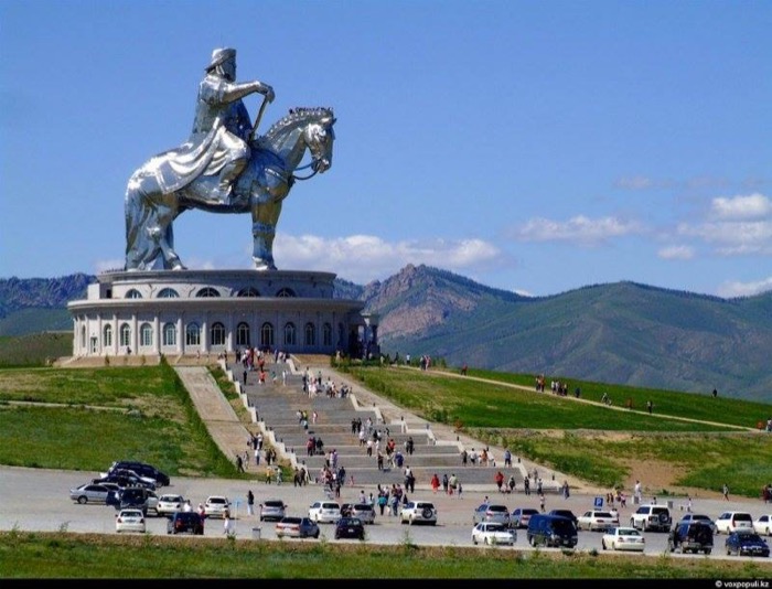 The Genghis Khan Equestrian Statue in Mongolia. This is the largest equestrian statue in the world