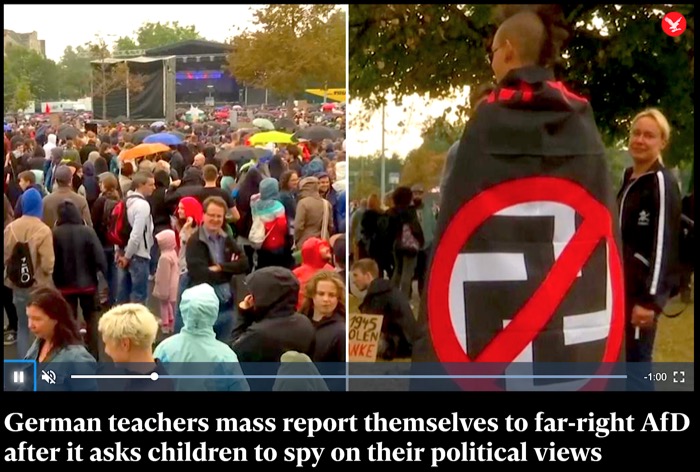 German teachers mass report themselves to far-right AfD after it asks children to spy on their political views